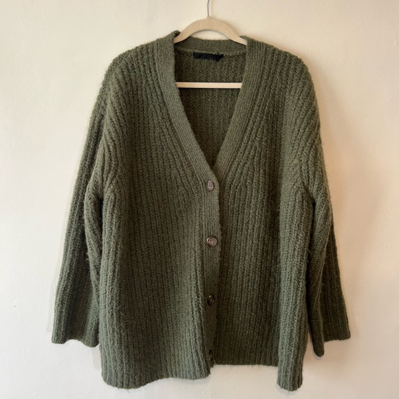 NWOT JENNI KAYNE Cocoon Cardigan in Olive Size Small - Picture 6 of 8
